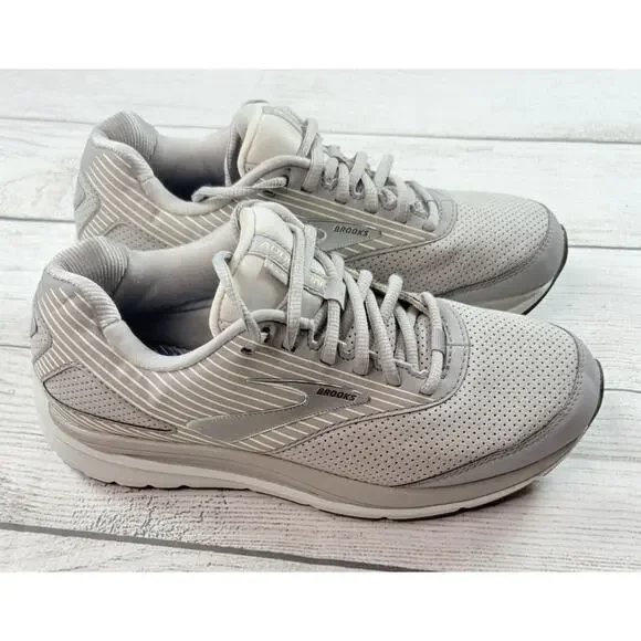 Brooks Women’s Addiction Walker Shoes Gray Leather Walking Sneakers Size 8.5 - Picture 6 of 11
